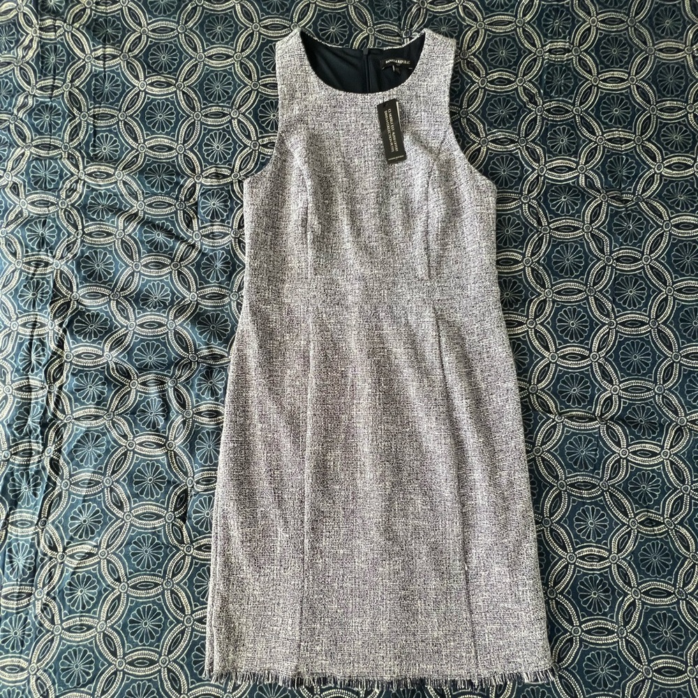 NWT Banana Republic Gray Tweed Mini Dress Size 10